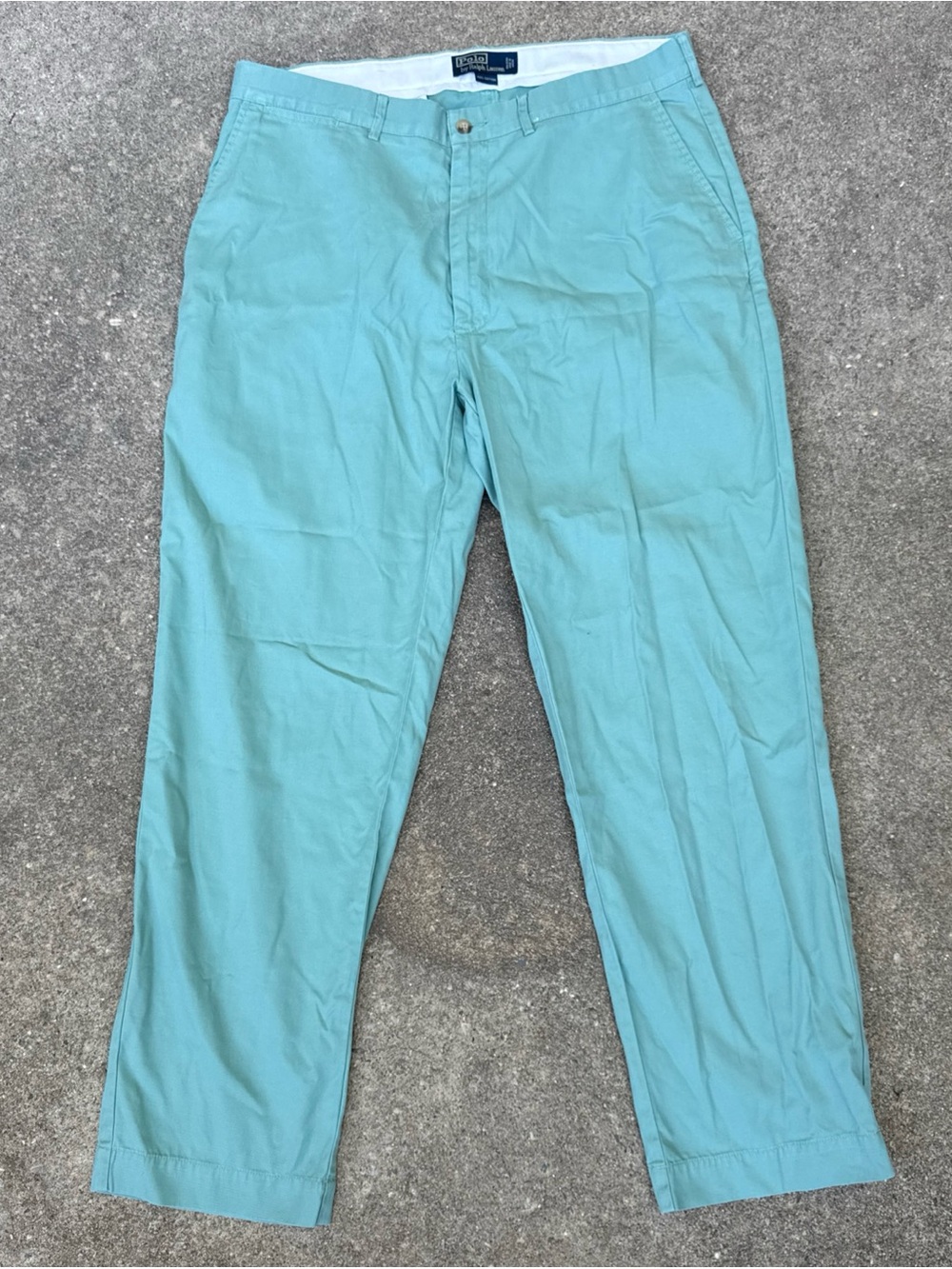 Vintage Polo Ralph Lauren Chino Pants Mint Green Men 36x30 Cotton Golf Work